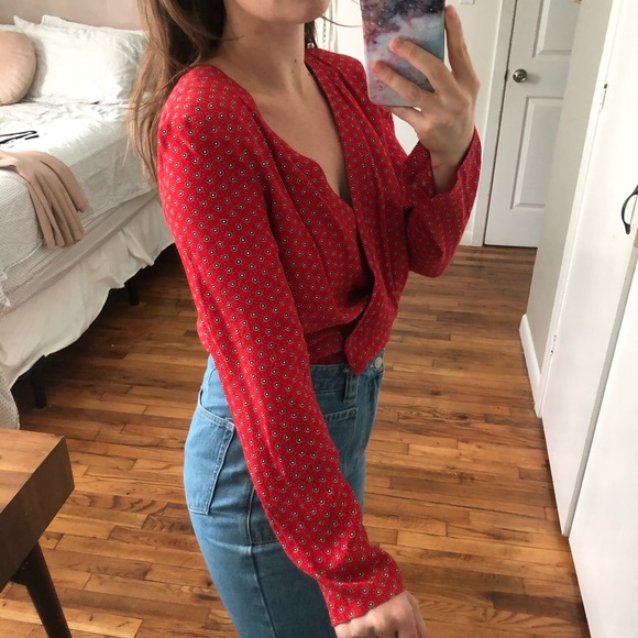 Urban Outfitters Cooperative Red Blouse/Blazer - Picture 3 of 10
